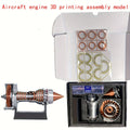 Rotatable Mini Jet Engine Model Kit with Moving Turbine Fan - DIY 3D Printing Aircraft Engine Assembly, Realistic Display Model, Educational Aviation Gift for Adults, Teens & Collectors