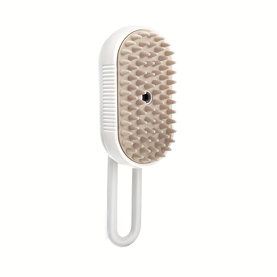 3-in-1 Rechargeable Cat Steam Brush Self-Cleaning Grooming Comb with Steaming Technology for Cats Detangle Shedding Removal Spray System USB Rechargeable Pet Grooming Tool