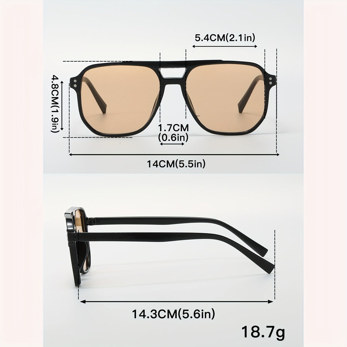 Pilot Square Sunglasses 5pcs Set Large PC Frame UV Protection Unisex Fashion Casual Eyewear for Men and Women Black Frame Multicolor Lenses