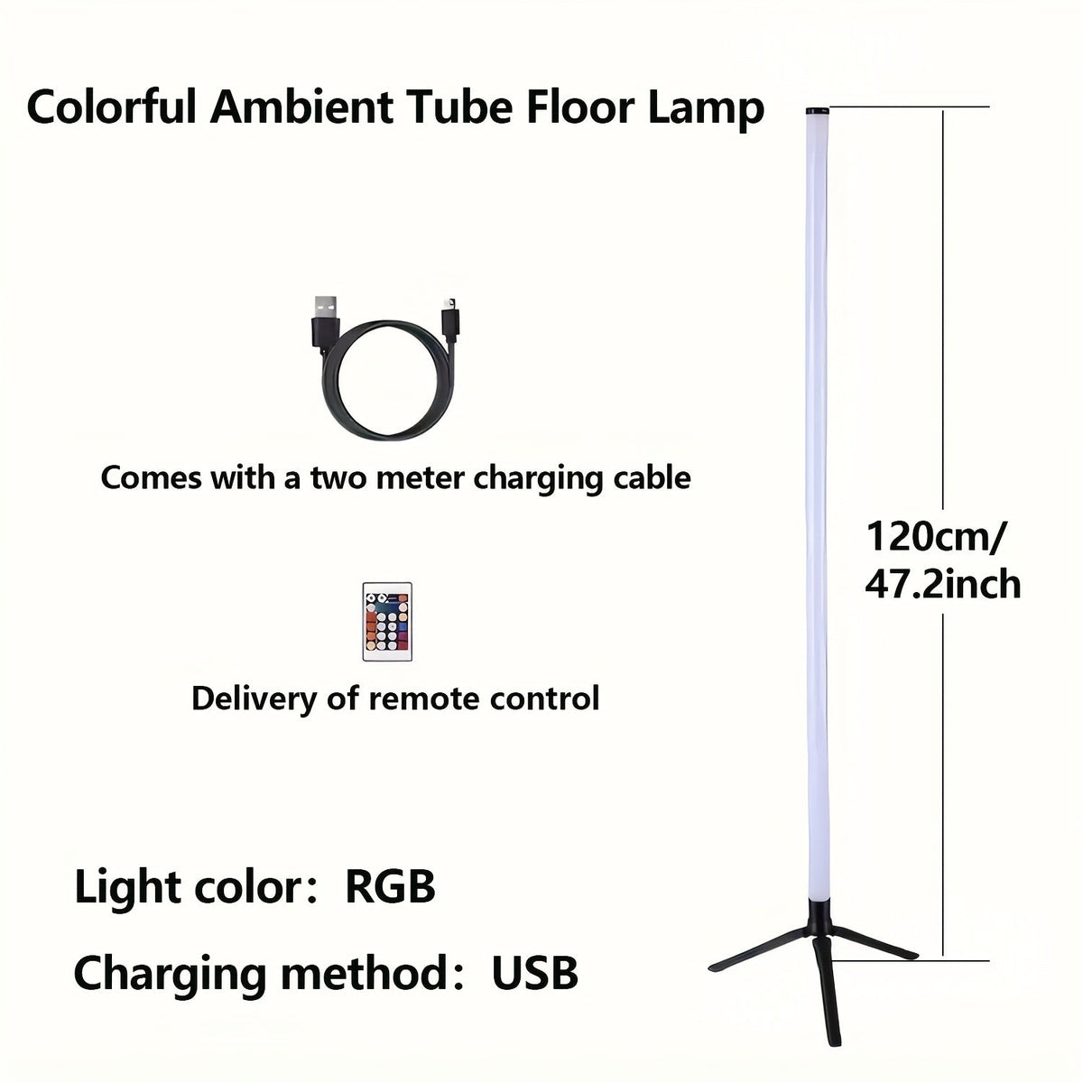 RGB Corner Floor Lamp 16 Million Colors Music Sync, APP & Remote Control, 300+ Effects, 2700K-6000K Dimmable Smart Standing Light for Living Room Bedroom Gaming Room