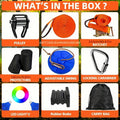 Backyard Zipline Kit 9-Piece Set for Kids & Adults, Outdoor Zip Line with Slim Pulley, Triangular Hook, Flat Strap, ABS Swing Seat & Carry Bag - Backyard Zip Line Accessories for Trees, Outdoor Play Set