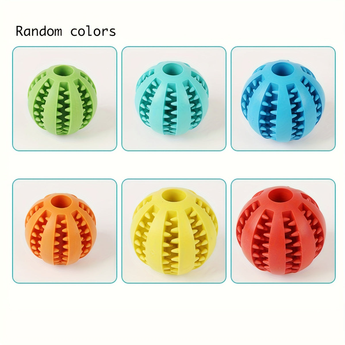 Treat Leaking Ball for Dogs & Cats – Interactive Slow Feeder Puzzle Toy for Mental Enrichment, Molar Teeth Cleaning & Bite Training, Educational Food Dispensing Ball, 2 Sizes, Random Colors