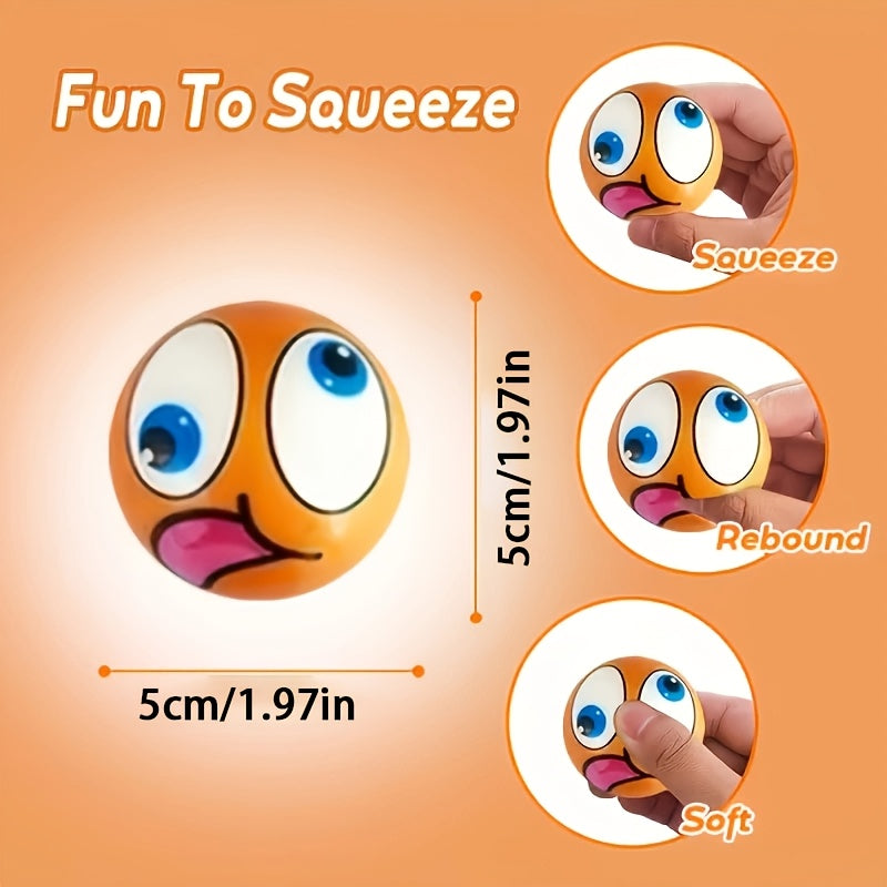 Mini Squishy Stress Balls with Funny Facial Expressions – Foam Squeeze Toys Bulk Pack for Wrist & Finger Exercise, Classroom Prizes, Office Stress Relief, Party Favors & Gift Bag Fillers | 10, 12 or 24 Pieces