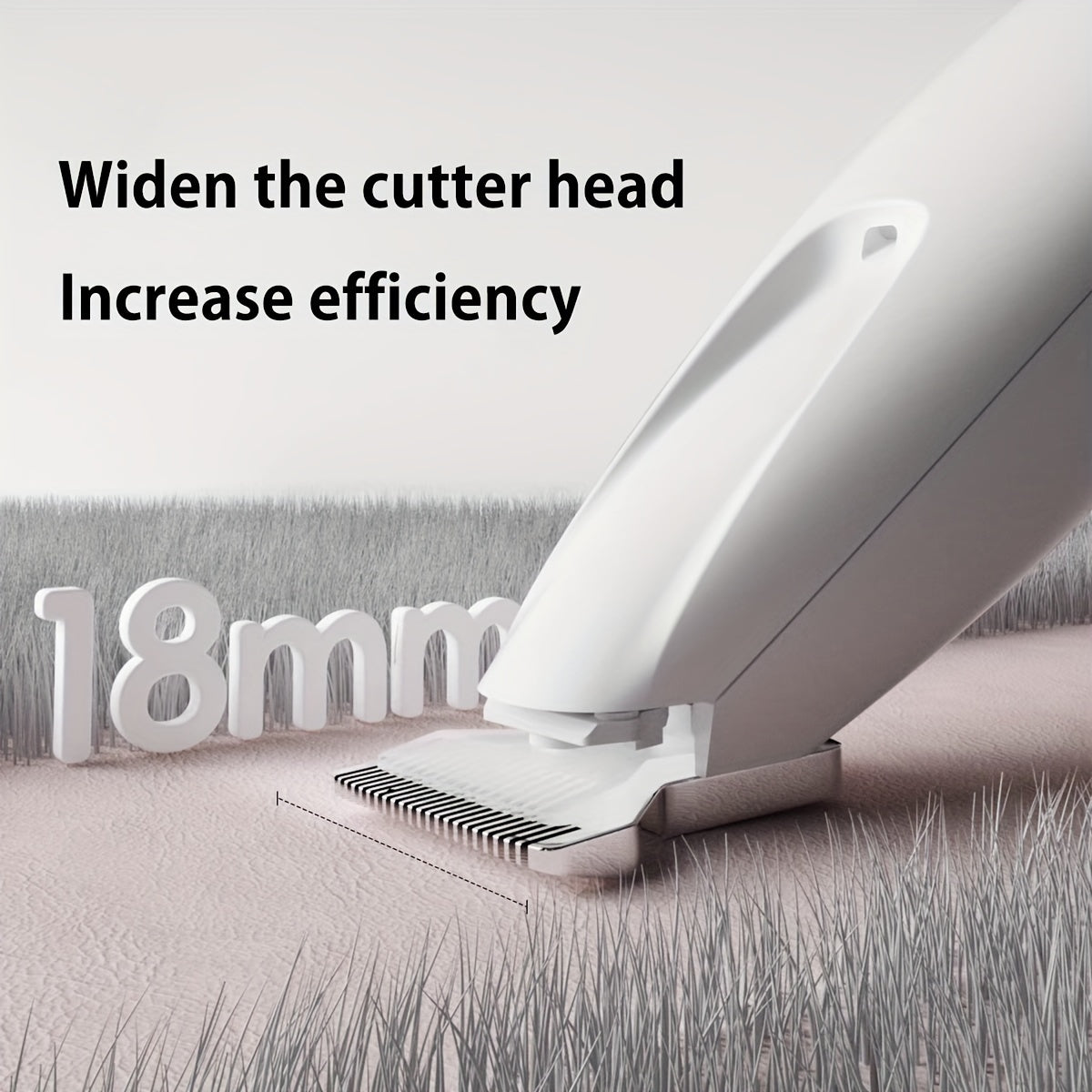 Pet Grooming Clipper Low Noise USB Rechargeable - Multi-Functional Dog & Cat Hair Trimmer with LED Light for Paws, Eyes, Ears, Face & Belly, Cordless Full-Body Grooming Kit for Sensitive Pets (White)