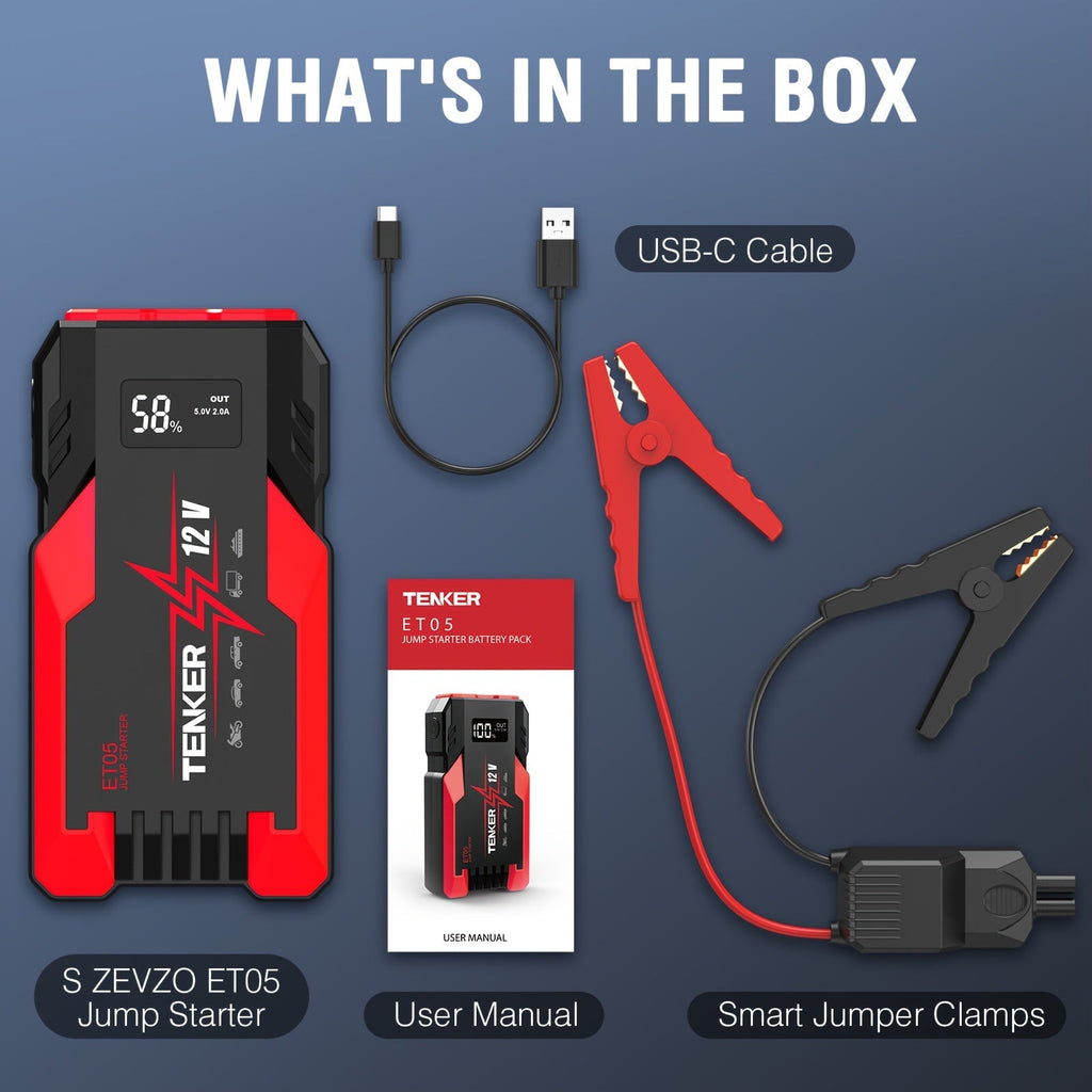 4000A/6000A Car Jump Starter with 150 PSI Air Compressor – 2-in-1 Portable Battery Booster & Tire Inflator, USB Fast Charge Power Bank, 3-Mode Flashlight for Cars, Trucks, Motorcycles & SUVs
