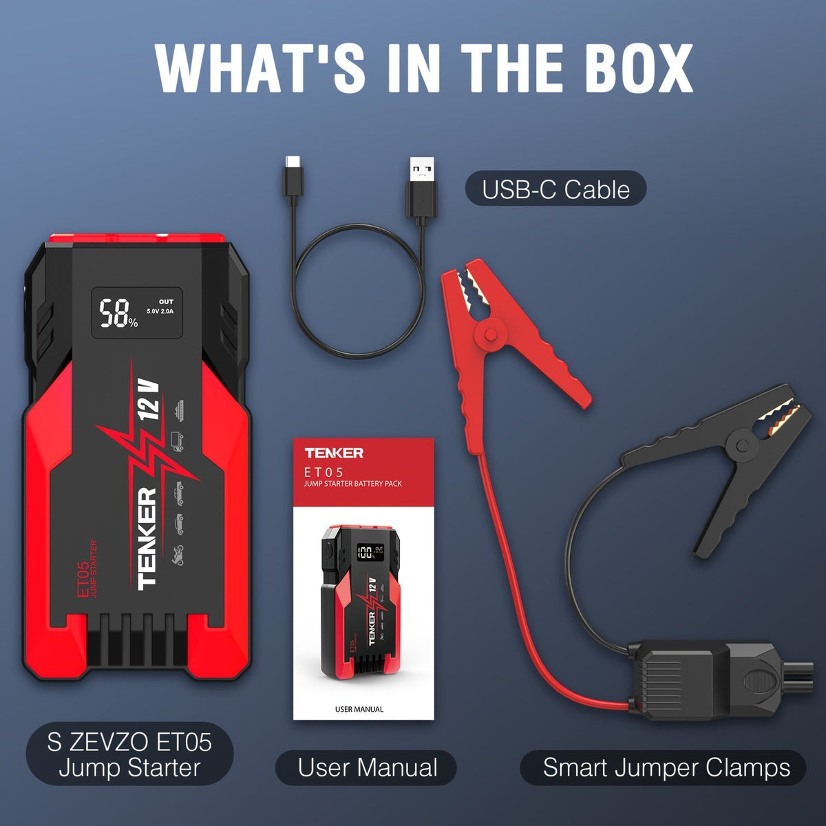 4000A/6000A Car Jump Starter with 150 PSI Air Compressor – 2-in-1 Portable Battery Booster & Tire Inflator, USB Fast Charge Power Bank, 3-Mode Flashlight for Cars, Trucks, Motorcycles & SUVs