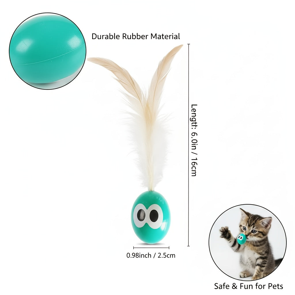 5-Pack High-Bouncing Kitten Chase Balls – Self-Play Plastic Ball Toy Set for Indoor Cats & Small Breeds, Interactive Hunting & Exercise Toy for Kitten Development, Boredom Buster Cat Toy