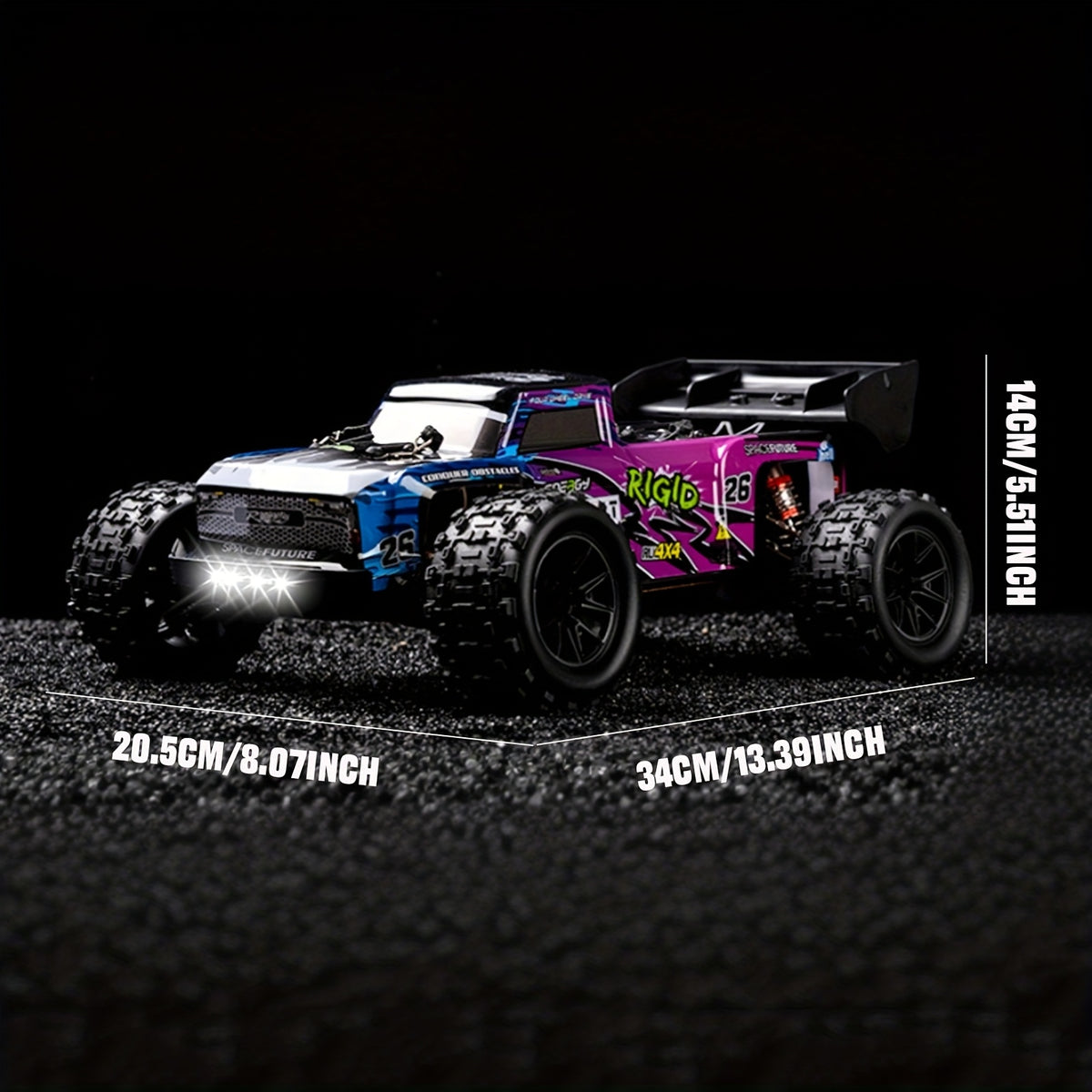 ZHUOYOU 1:12 Scale 4WD Brushless RC Car 60KM/H High Speed All-Terrain Off-Road Truck with Alloy Chassis, LED Lights, 2.4GHz & Dual Batteries – Fast RC Truck for Adults & Kids