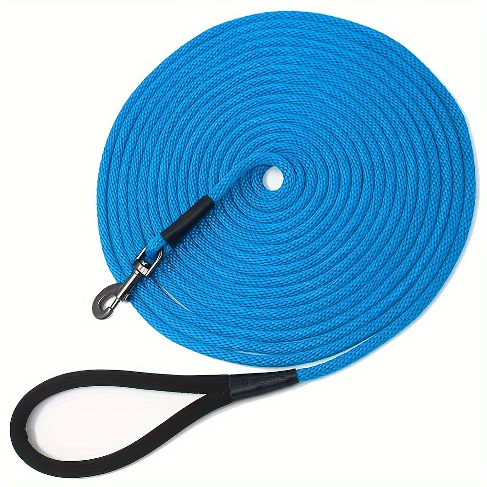 Nylon Long Dog Training Leash 15ft 30ft 50ft – Obedience Recall Training Lead for Small Medium Large Dogs, Outdoor Camping Hiking Beach Running Off-Leash Practice