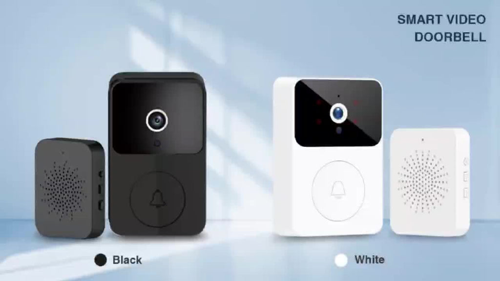 Wireless Video Doorbell Camera with HD Night Vision, Motion Alerts & Two-Way Audio – Smart WiFi Doorbell, Remote Mobile View, Voice Changer, Rechargeable Battery, 2.4GHz, Home Security