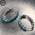 925 Sterling Silver Turquoise Stud Earrings – Bohemian Retro Hypoallergenic Earrings for Women, Charming Gemstone Studs for Daily Wear, Gift for Ladies – Mother's Day, Valentine's Day, Birthday & Anniversary
