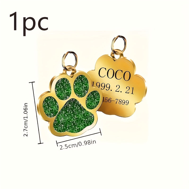 Custom Engraved Pet ID Tag for Dogs & Cats – Personalized Alloy Name & Phone Number Tag to Prevent Loss, Durable Anti-Lost ID Collar Tag for Cats and Dogs
