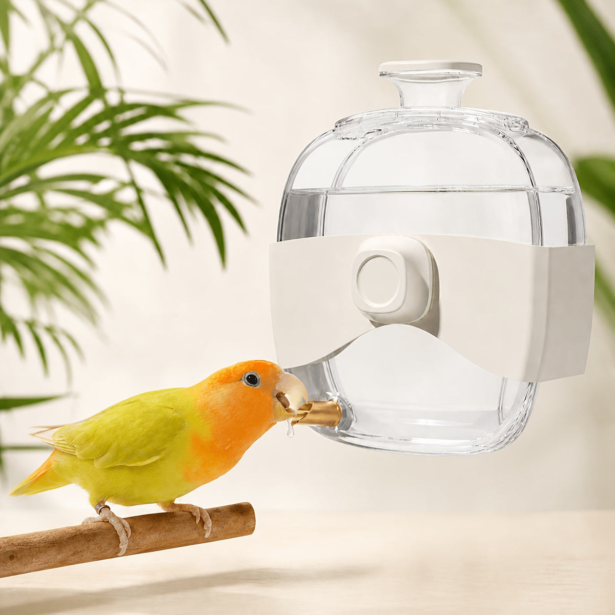Bird Water Bottle for Cage – 15oz Large Capacity Anti-Drip Drinking Fountain with Metal Needle Nozzle for Cockatiels, Parakeets, Lovebirds & Small Birds, No-Drip Cage-Fixed Bird Feeder