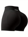Butt Lifting Workout Shorts Women - Peach Butt High Waist Fitness Shorts, Breathable Three-Quarter Compression Legging Shorts, Embroidered Gym Athletic Shorts S M L XL