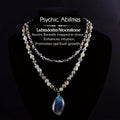Labradorite & Moonstone Double Pendant Necklace Set 2pcs – Natural Stone Bohemian Jewelry with Aurora Borealis Effect, Spiritual Gift for Women, Teens, Mothers Day & Christmas