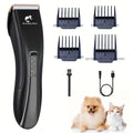 Professional Pet Grooming Clipper USB Rechargeable Cordless Low-Noise Electric Dog Cat Hair Trimmer for All Breeds Home Salon Use Black Blue