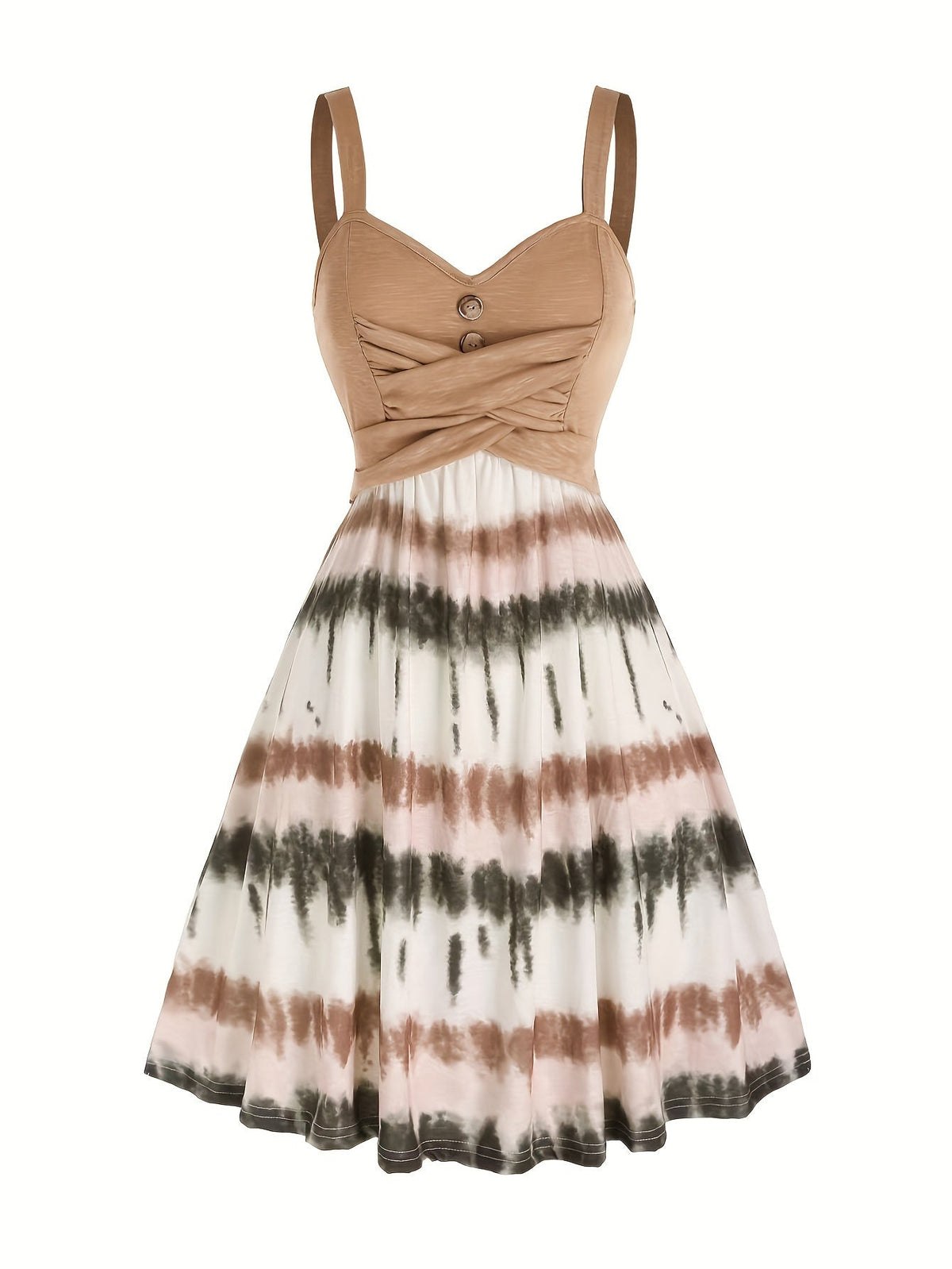 Tie Dye Print Dress Women Sleeveless Backless V-Neck Summer Casual Sundress Boho Colorful Mini Dress S-XXL Multiple Colors