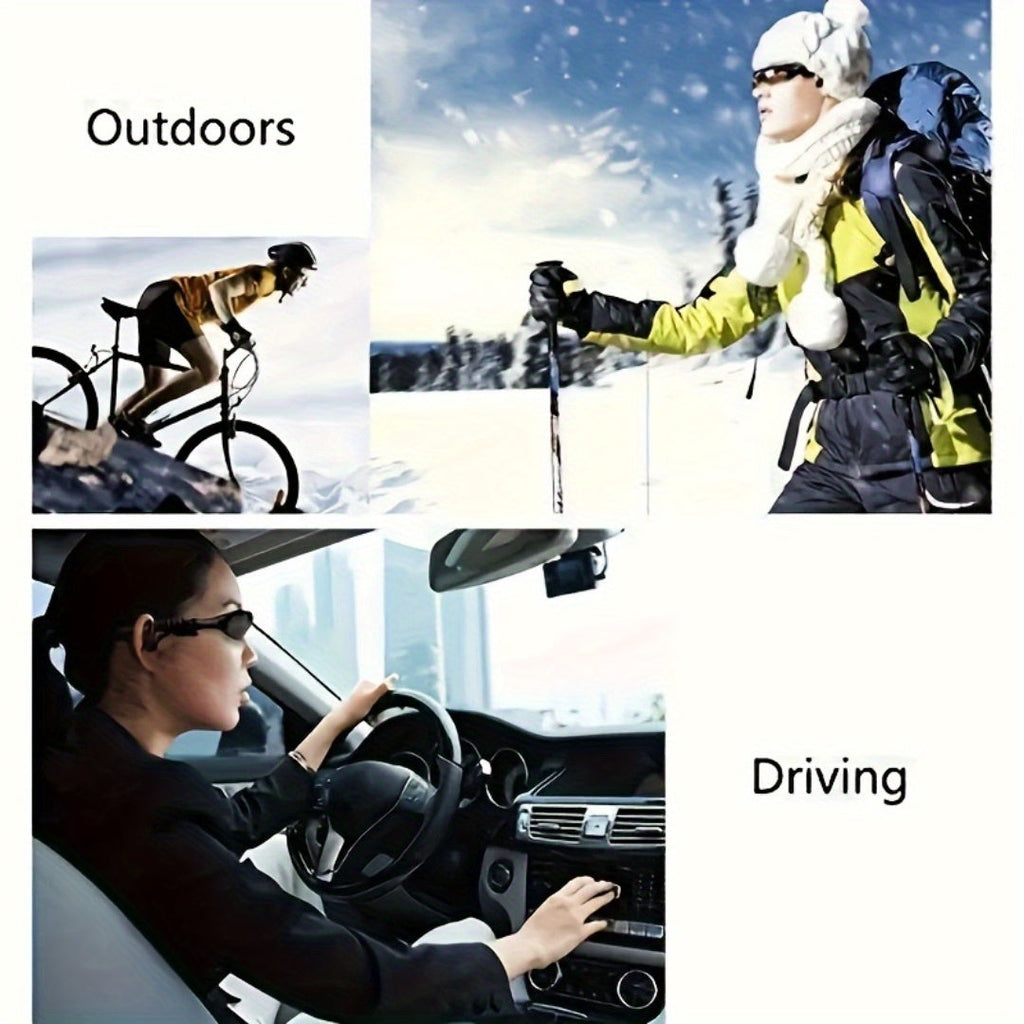 Smart Glasses with Built-In Bluetooth Wireless Earbuds – Stereo Sound, Hands-Free Calls, Glare-Resistant Lenses, Stylish Audio Sunglasses for Music, Driving, Sports & Outdoor Activities, Gift for Couples