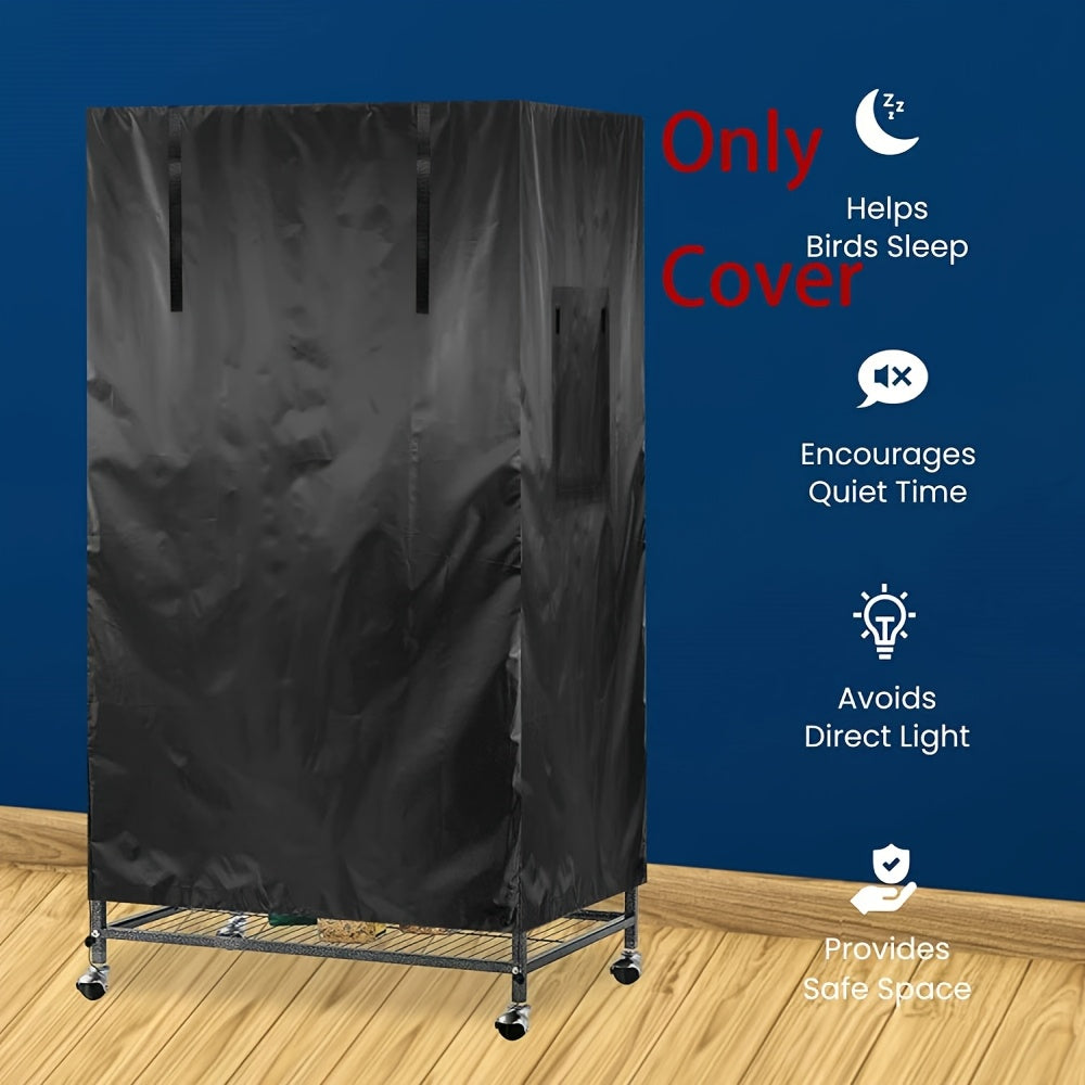 Blackout Bird Cage Cover Good Night Lightweight Breathable Polyester Privacy Sleep Cover for Parrots Cockatiels Budgies Small Birds – Reduces Stress Promotes Rest