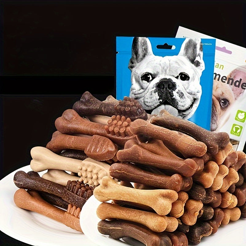 Dog Dental Chew Sticks 6 or 12 Pack – Assorted Teeth Cleaning Bone Toys for Small Dogs, Random Styles Colors & Sizes, Durable Dental Health Chew Toy Bundle for Puppies & Small Breeds