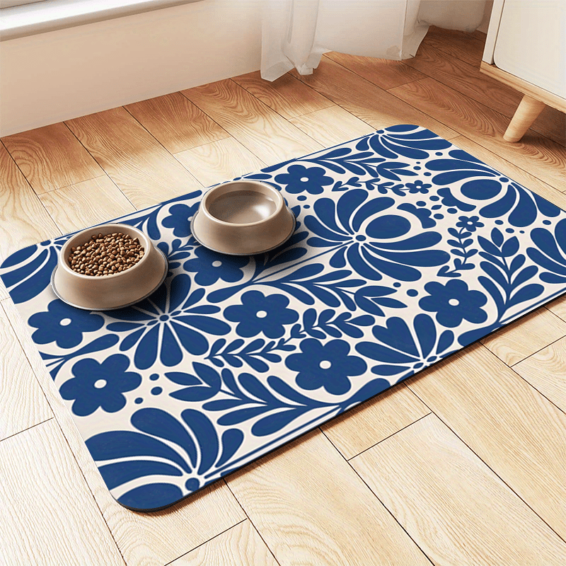 Absorbent Pet Feeding Mat for Dogs & Cats – Quick-Dry Splash-Proof Non-Slip Washable Food Bowl Mat, Durable & Easy to Clean, Perfect for Messy Eaters – Ideal Gift for Pet Owners, 11.8x17.7 Inch