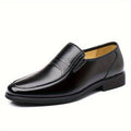 Men's Oxford Dress Shoes Formal Slip-On Business Loafers High Quality Fashion Leather Look Footwear for Men Extra Large Sizes US 7-13 Black