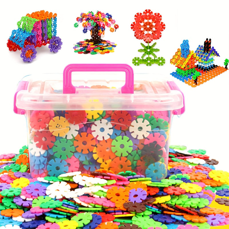203pcs Building Blocks Set Digital Letters Numbers Snowflake Interlocking Plastic Toy STEM Educational Construction Kit for Kids Holiday Christmas Halloween Birthday Gift