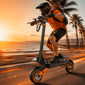 J15MAX 1600W All-Terrain Electric Scooter with Removable Seat, 11-Inch Off-Road Tires, Full Suspension, Foldable Frame, Double Disc Brakes, LCD Display - City & Off-Road Adult E-Scooter