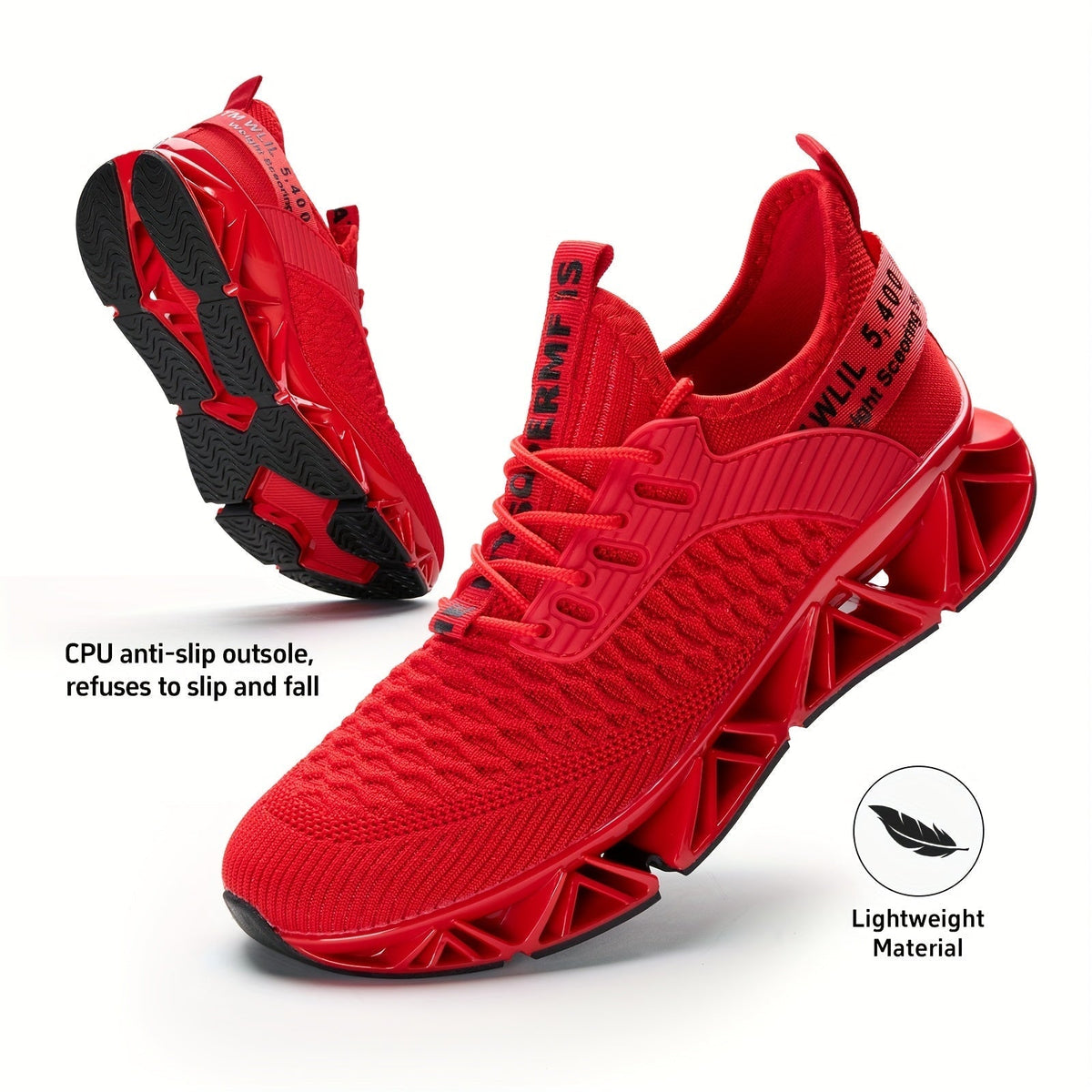 Men's Lightweight Breathable Running Shoes Non-Slip TPU Sole EVA Cushion Lace-Up Low Top Sneakers 3 Colors Sizes US 7.5-13 All-Season Wear-Resistant Training Casual Athletic Shoes