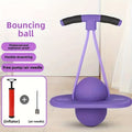 Bounce Ball with Handle for Kids & Adults – Anti-Burst Fitness Hopper Ball, High-Elasticity Jumping Ball, Indoor Outdoor Exercise & Fun, No Battery Needed, Great Gift Idea