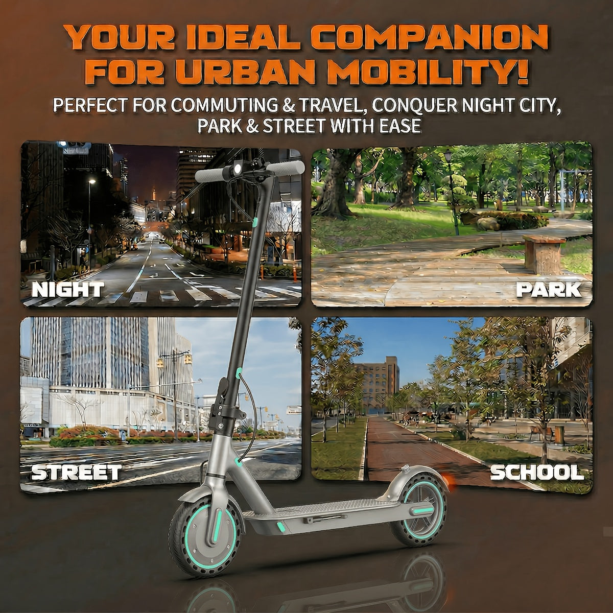 350W Foldable Electric Scooter for Adults - 19 MPH Top Speed, 7.8Ah Battery 12-Mile Range, 8.5" Solid Tires, Smart LED Display, Dual Brake | Lightweight Commuter E-Scooter Birthday Gift