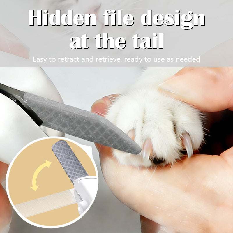 Pet Nail Clipper and Trimmer 2-in-1 - Silent Cordless Dog Nail Trimmer with Safety Guard & Splash Cover, No Battery Required, Suitable for Small Medium Large Dogs, Cats & Parrots, Safe at-Home Grooming