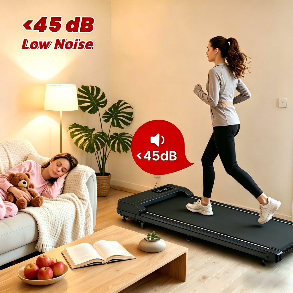 Under Desk Walking Pad Treadmill 2.5HP 15% Incline 4-in-1 Quiet Motor 265 Lbs Capacity with Remote Control & LED Display - Portable Home Office Fitness Treadmill for Walking, Jogging & Weight Loss