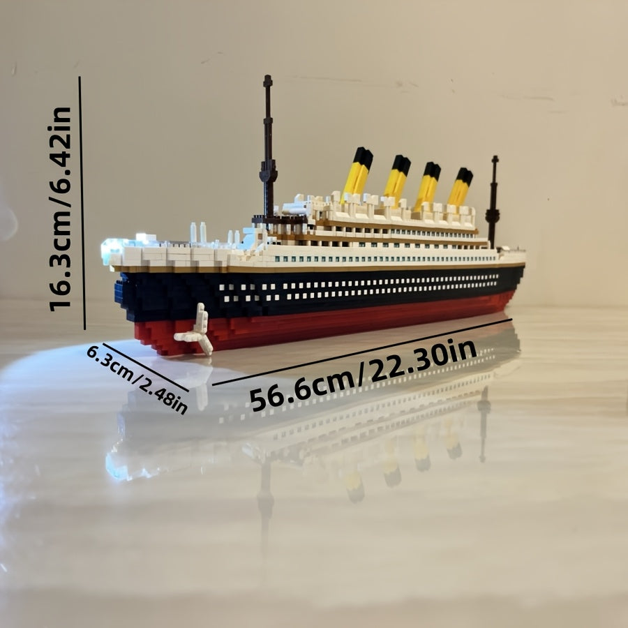 3159pcs Titanic Building Block Set - Collectible Ship Model Kit for Adults & Teens, Advanced Assembly Display Piece for Home & Office Decor, STEM Architecture Toy, Christmas Birthday Gift Ages 11+
