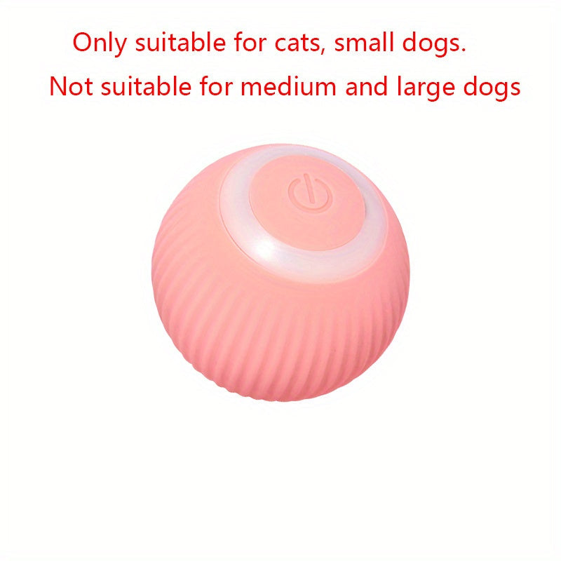 Electric Automatic Cat Ball Toy with Teaser Stick - Smart Self-Rolling Interactive Ball for Cat Boredom Relief & Self-Entertainment, Indoor Kitten Exercise Toy, Auto Rolling Cat Supplies