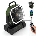 Battery Powered Camping Fan 20000mAh 59H Runtime – Rechargeable Portable Oscillating Fan with Remote, 4 Speeds, LED Light & Hook for Tent Outdoor Patio Garage Hurricane Power Outage
