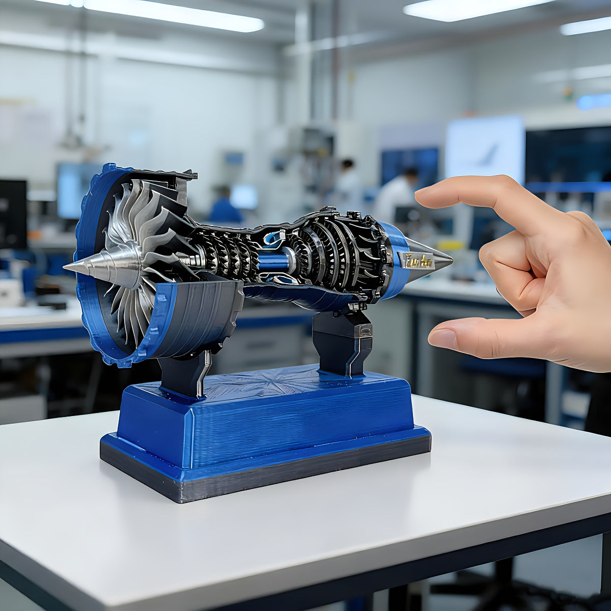 Rotatable Mini Jet Engine Model Kit with Moving Turbine Fan - DIY 3D Printing Aircraft Engine Assembly, Realistic Display Model, Educational Aviation Gift for Adults, Teens & Collectors