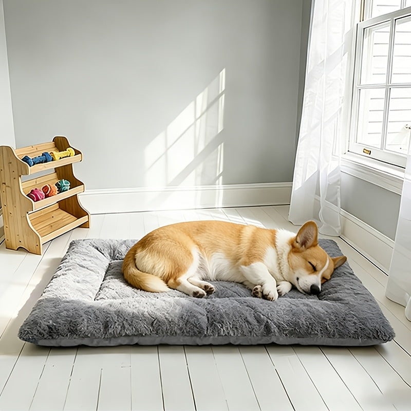 Warm Plush Dog Bed for Winter - Soft Thickened Pet Mat Kennel with Cozy Filling, Available in 3 Sizes for Small Medium Large Dogs & Cats, Indoor Pet House Sleeping Pad All-Season Comfort