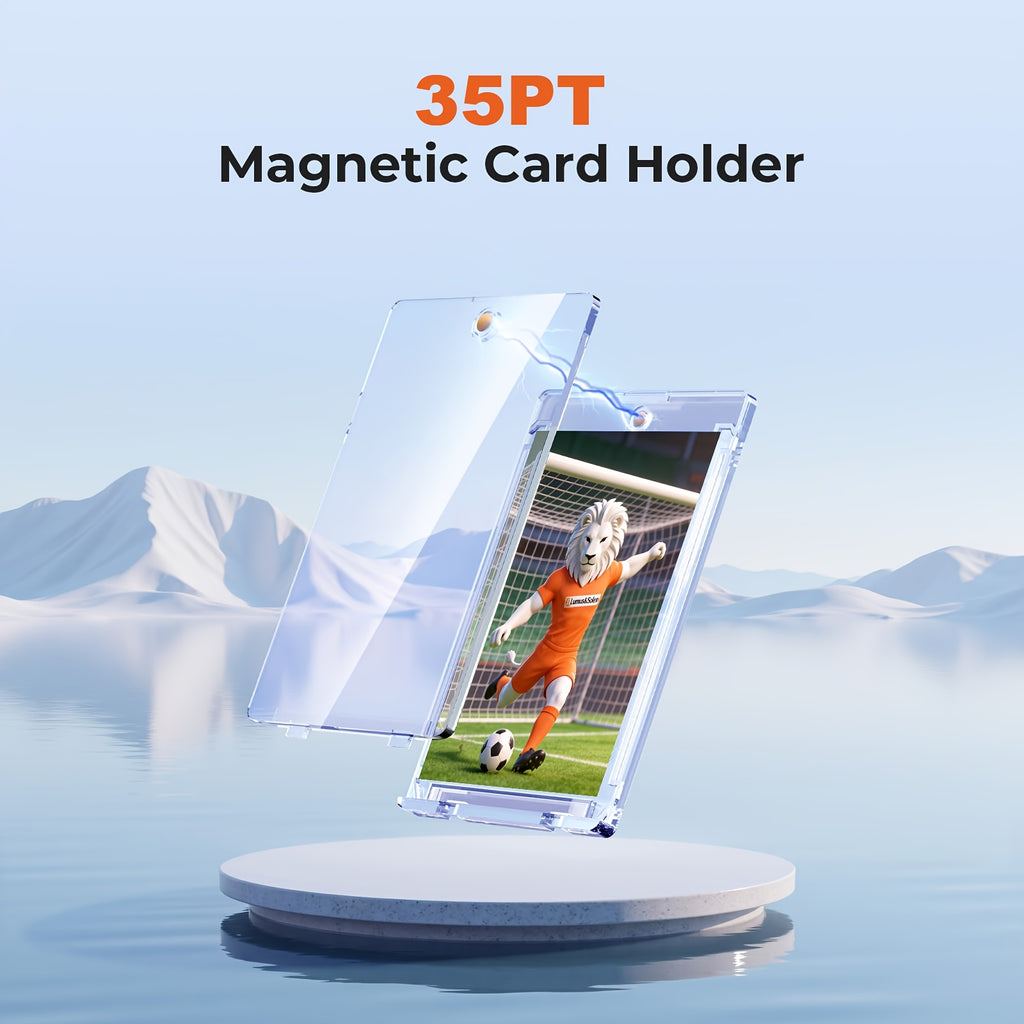 Magnetic Card Holders for Trading Cards 200/400 Pack - Ultra-Thin One-Touch UV Hard Plastic Case with Magnetic Closure | Sports Football Baseball TCG Card Sleeves for Collectors