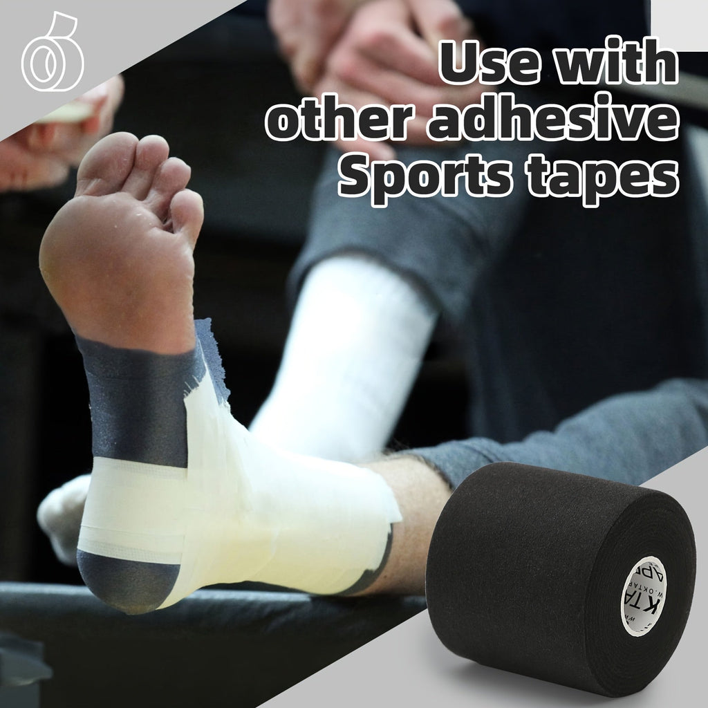 Pre Wrap Tape 4-Rolls Athletic Foam Underwrap for Sports - Protect Ankles Wrists Hands Knees, 2.75 Inch x 30 Yards Each Roll, OK TAPE Sports Underwrap