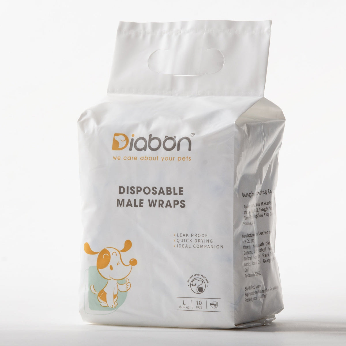 Disposable Dog Diapers Ultra-Absorbent Leak-Proof Pet Diapers for Male Dogs Puppies Senior Dogs – Super Absorbent Comfort Wraps for Incontinence Surgery Recovery and Outdoor Travel 10 Count Pack