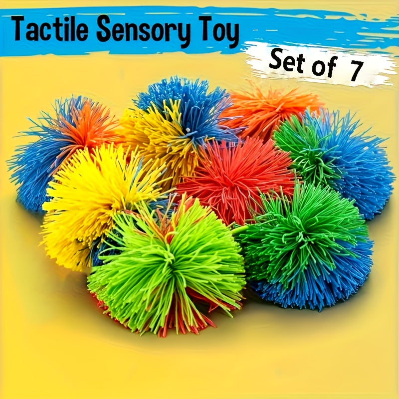 Kush Ball Sensory Bouncy Balls for Kids – Colorful Elastic Squishy Stress Balls Bulk Set for Sensory Play, Party Favors, Classroom Prizes, Birthday Gifts | 7 or 16 Piece Pack