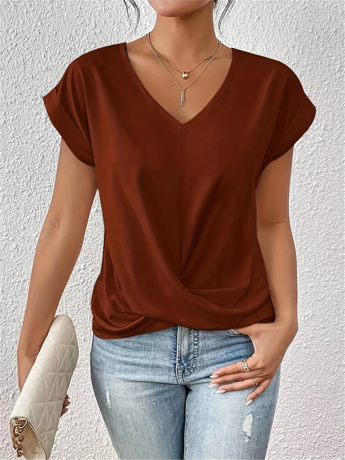 Women's Short Sleeve T-Shirt – Solid Color Casual Basic Top in 12 Colors, Soft Comfortable Everyday Tee for Spring & Summer