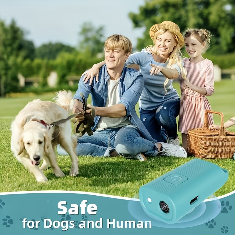 Automatic Dog Bark Control Device with Battery - Ultrasonic Anti Barking Deterrent, No Shock Humane Stop Barking Tool for Indoor Outdoor Use, Works on Small Large Dogs