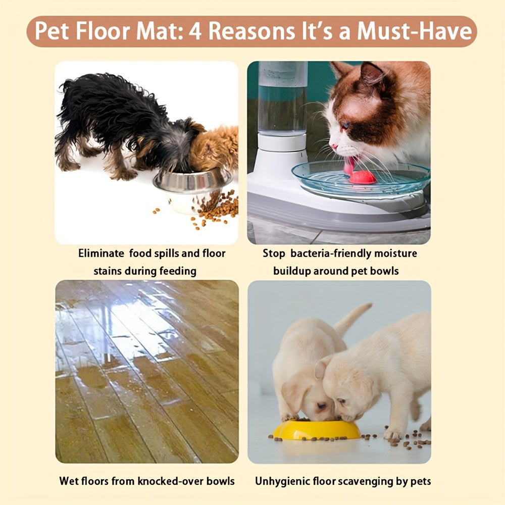 Personalized Pet Food Mat with Custom Name Non-Slip Leak-Proof Dog and Cat Feeding Mat – Stylish Waterproof Pet Bowl Mat for Dogs Cats Ideal Personalized Gift for Pet Owners