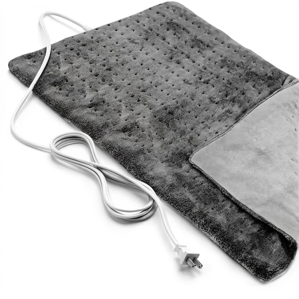 Electric Heating Pad for Back Pain Relief 12x24in – 130W Fast Heat to 150°F, 2X Thicker Plush Flannel, 4 Heat Settings, Auto Shut-Off, Machine Washable, Dry & Moist Heat Therapy for Neck Shoulders Abdomen Legs, Gift for Women Men Mom Dad