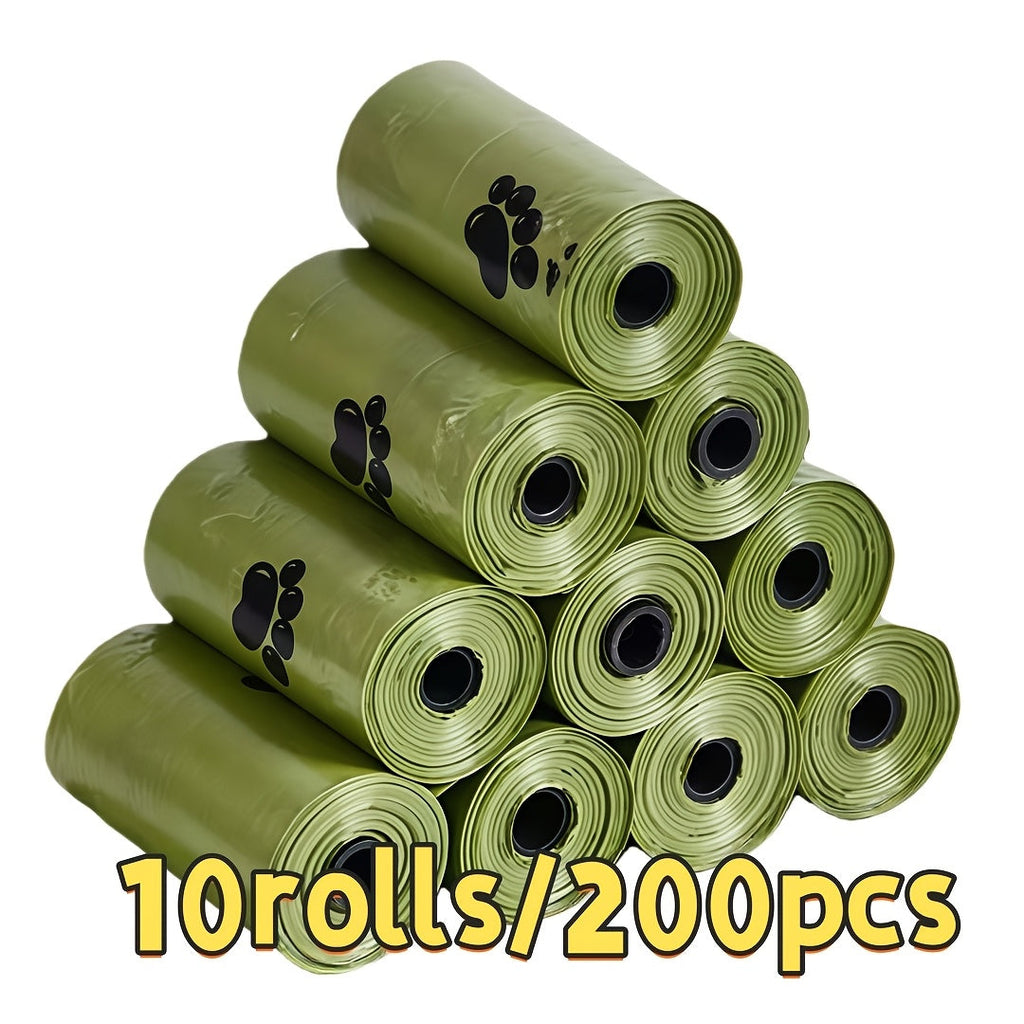 Dog Poop Bags 200 Count 10 Rolls Leak-Proof Durable Pet Waste Bags Refill Rolls for Dog Waste Disposal – Portable Compact Polyethylene Dog Poop Bag Refills for Dispenser Outdoor Walks and Travel