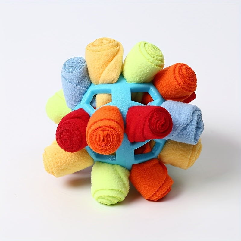 Interactive Snuffle Ball for Dogs - IQ Training Treat Hiding Puzzle Toy, Durable Rubber Slow Feeder for Mental Stimulation & Boredom Relief, Easy to Clean, for Small & Medium Dogs