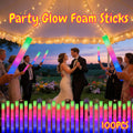 LED Foam Light Sticks Bulk Pack 28 48 or 100 Pieces – 3-Mode Color Changing Flashing Glow Sticks for Parties Weddings Concerts Birthdays Halloween Christmas Camping and Cheering Events