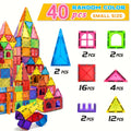 Magnetic Building Blocks for Kids 40/100pcs – STEM Educational Magnetic Tiles Stacking Puzzle Playset, Sensory Learning Toys, Creative Construction Gift for Boys Girls Toddlers Ages 3+, Random Colors